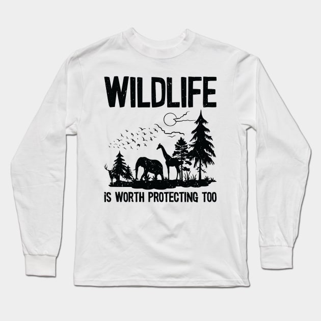 World Wildlife Day Animal Protection Wildlife Conservation Long Sleeve T-Shirt by Tom´s TeeStore
